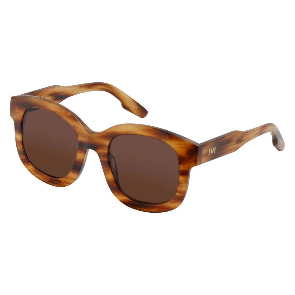 NEW IVI VISION women's diane sunglasses in brown straited